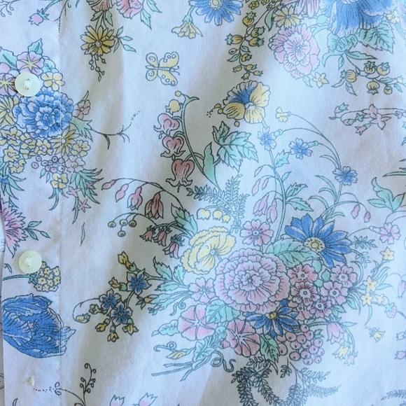 RARE Mr. Witt Vintage White Floral Button Down size 6. Like new! - Picture 3 of 5